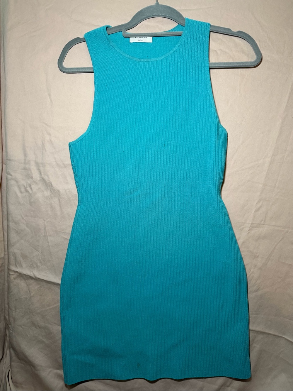 Aritzia Sleeveless Ribbed Mini Dress in Teal